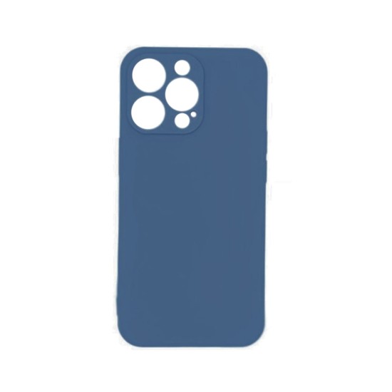 Soft Silicone Case with Camera Shield for Apple iPhone 12 Pro Max Blue